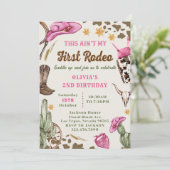 Western This Ain't My First Rodeo 2nd Birthday 招待状 (スタンド正面)