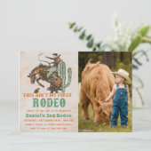 Western This Ain't My First Rodeo 2nd Birthday 招待状 (スタンド正面)