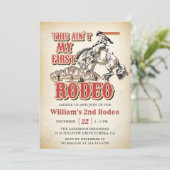 Western This Ain't My First Rodeo 2nd Birthday 招待状 (スタンド正面)