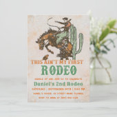 Western This Ain't My First Rodeo 2nd Birthday 招待状 (スタンド正面)