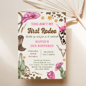 Western This Ain't My First Rodeo 2nd Birthday 招待状