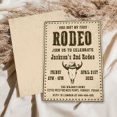 Western This Ain't My First Rodeo 2nd Birthday 招待状