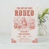 Western This Ain't My First Rodeo 2nd Birthday 招待状 (スタンド正面)