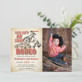 Western This Ain't My First Rodeo 2nd Birthday 招待状 (スタンド正面)