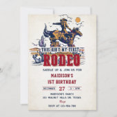 Western This Ain't My First Rodeo 2nd Birthday 招待状 (正面)