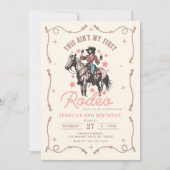 Western This Ain't My First Rodeo 2nd Birthday 招待状 (正面)