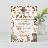 Western This Ain't My First Rodeo 2nd Birthday 招待状 (スタンド正面)