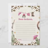 Western Time 素朴 Capsuleノートメッセージカード 招待状 (正面)