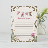 Western Time 素朴 Capsuleノートメッセージカード 招待状 (スタンド正面)