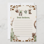 Western Time 素朴 Capsuleノートメッセージカード 招待状 (正面)