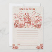 Western Time 素朴 Capsuleノートメッセージカード 招待状 (正面)