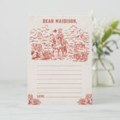 Western Time 素朴 Capsuleノートメッセージカード 招待状 (スタンド正面)