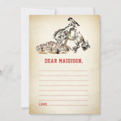 Western Time 素朴 Capsuleノートメッセージカード 招待状 (正面)