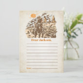 Western Time 素朴 Capsuleノートメッセージカード 招待状 (スタンド正面)