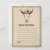 Western Time 素朴 Capsuleノートメッセージカード 招待状 (正面)