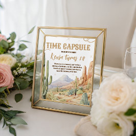 Western Time Capsule Birthday Sign 台座サイン