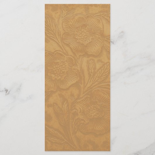 Western Tooled Rustic Bronze Terracotta Wedding メニュー (裏面)