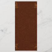 Western Tooled Terracotta Rustic Cowboy Wedding メニュー (裏面)