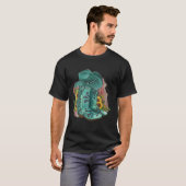 Western Turquoise Cowboy Boots Hat And Sunflowers  Tシャツ (正面フル)