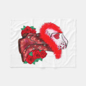 Western Valentines Day Cowgirl Boots Yeehaw Howdy  フリースブランケット (正面(横))