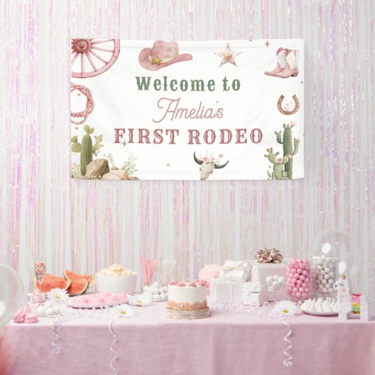 Western Vintage Cowgirl Rodeo 横断幕 (パーティー)