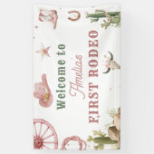 Western Vintage Cowgirl Rodeo 横断幕 (縦)