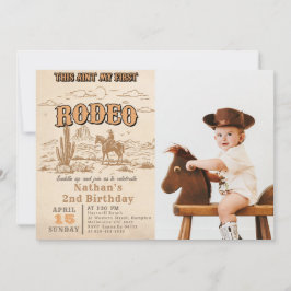Western Vintage Rodeo 2nd Birthday Invitation  招待状