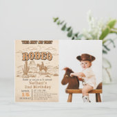 Western Vintage Rodeo 2nd Birthday Invitation 招待状 (スタンド正面)