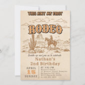 Western Vintage Rodeo 2nd Birthday Invitation 招待状 (正面)
