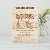 Western Vintage Rodeo 2nd Birthday Invitation 招待状 (スタンド正面)