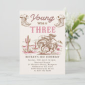 Western Vintage Rodeo 3rd Birthday Invitation  招待状 (スタンド正面)
