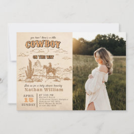 Western Vintage Rodeo Baby Shower Invitation  招待状