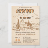 Western Vintage Rodeo Baby Shower Invitation 招待状 (正面)