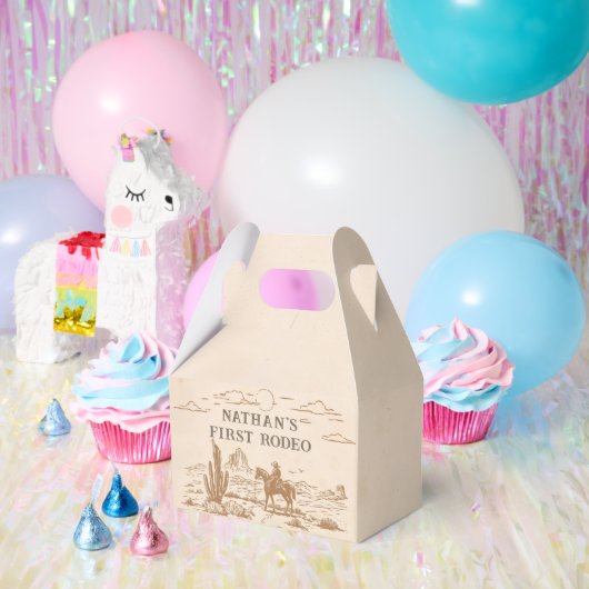 Western Vintage Rodeo Birthday フェイバーボックス (パーティー)