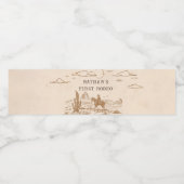 Western Vintage Rodeo Birthday ペットボトルラベル (シングルラベル)