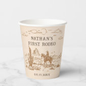Western Vintage Rodeo Birthday 紙コップ (正面)