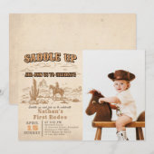 Western Vintage Rodeo Birthday Invitation 招待状 (正面/裏面)