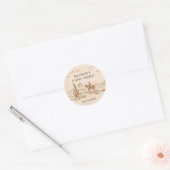Western Vintage Rodeo Birthday Sticker ラウンドシール (封筒)