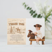 Western Vintage Rodeo Cowboy サンキューカード (スタンド正面)