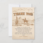 Western Vintage Rodeo Cowboy サンキューカード (正面)