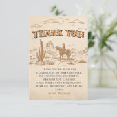 Western Vintage Rodeo Cowboy サンキューカード (スタンド正面)