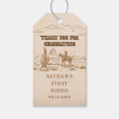 Western Vintage Rodeo Cowboy Gift Tag ギフトタグ (正面)