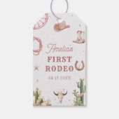 Western Vintage Rodeo Cowgirl Gift Tag ギフトタグ (正面)
