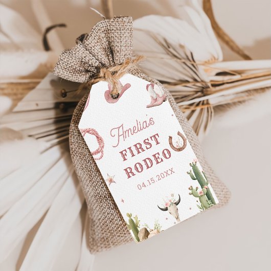 Western Vintage Rodeo Cowgirl Gift Tag ギフトタグ