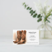 Western Wear QR Code Business Cards 名刺 (スタンド正面)