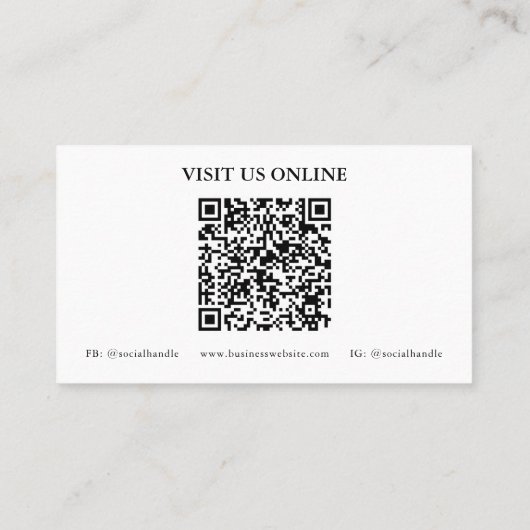 Western Wear QR Code Business Cards 名刺 (裏面)
