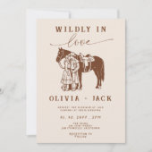 Western Wedding Wildly in love Hand Drawn  招待状 (正面)