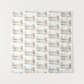 Western White Cowgirl Boots Birthday Backdrop タペストリー (正面(横))