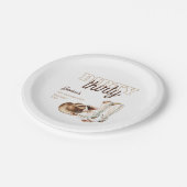 Western White Dirty Thirty 30th Birthday Party ペーパープレート (アングル)