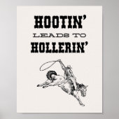 Western Wild West Cowboy Hootin Leads to Hollerin ポスター (正面)